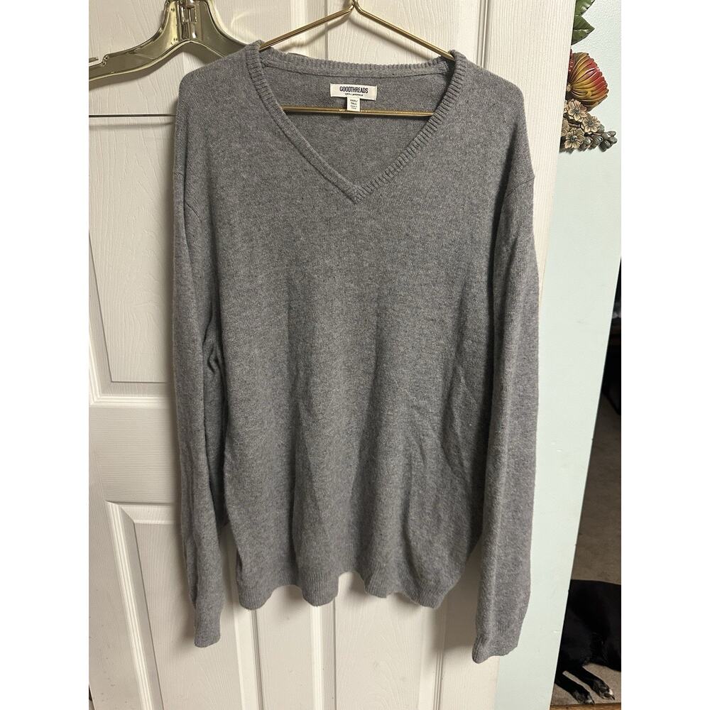 VNT 3xl T Goodthreads Sweater 100% Lambs Wool Beige Capsule Grandpacore Holes